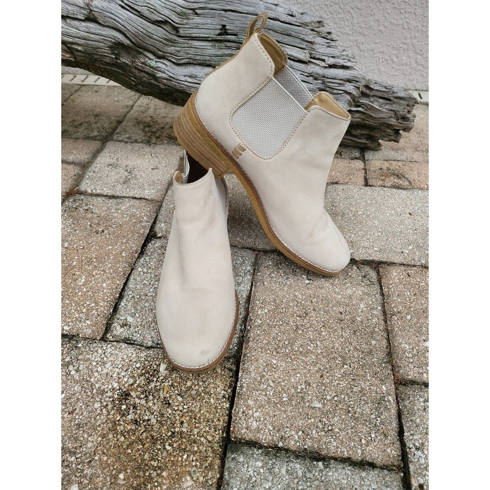 NIB Sperry Top Woman's Maya Chelsea Leather Ivory Ankle Boots Sz 9M
